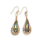 Curvilinear Crystal Drop Earrings E84206