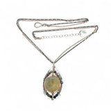 Prehnite Cameo Necklace 82184N