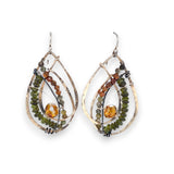 Gemstone Leaf Earrings E82525