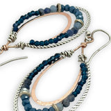Denim Channel Drop Earrings E76122