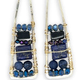 Tall Lapis Stack Earrings E66304