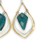 Chrysocolla Dagger Drop Earrings 84847E