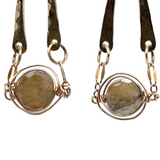 Rutile Quartz Sphere Earrings E82586