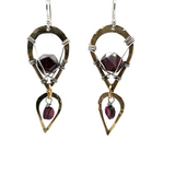 Double Garnet Drop Earrings E82606