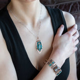 Chrysocolla Nugget Necklace 83208N