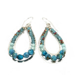 Blue Opal Channel Earrings E84142
