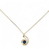 Crescent Moon Charm Necklace 84125N