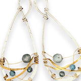 Aquamarine Spun Earrings