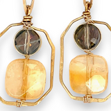 Citrine Tarot Card Earrings E80095