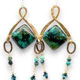 Turquoise Trapeze Earrings E81111