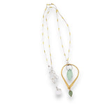 Flourite Leaf Necklace 82440N