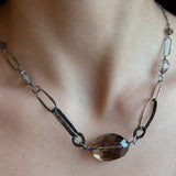 Smokey Quartz Chain Necklace 82508N