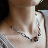 Smokey Quartz Chain Necklace 82508N