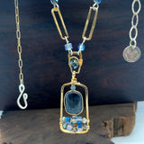 Kyanite Cobble Stone Necklace 82678N
