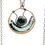 Gemstone Orb Pendant Necklace 82705N