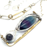 Fluorite Link Necklace 83255N