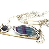 Fluorite Link Necklace 83255N