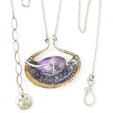 Amethyst Pebble Pendant Necklace 83265N