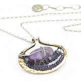 Amethyst Pebble Pendant Necklace 83265N