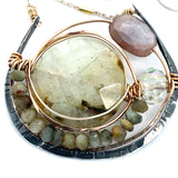 Prehnite Planetary Necklace 83295N