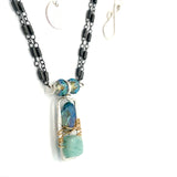 Gemstone Box Necklace 83450N