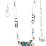 Aqua Raw Edge Gemstone Necklace 83480N