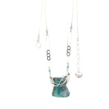 Aqua Raw Edge Gemstone Necklace 83480N