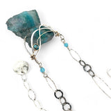 Aqua Raw Edge Gemstone Necklace 83480N