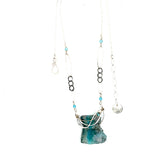 Aqua Raw Edge Gemstone Necklace 83480N
