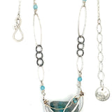Aqua Raw Edge Gemstone Necklace 83480N