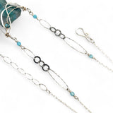 Aqua Raw Edge Gemstone Necklace 83480N