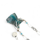 Aqua Raw Edge Gemstone Necklace 83480N