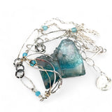 Aqua Raw Edge Gemstone Necklace 83480N