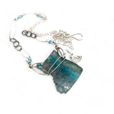 Aqua Raw Edge Gemstone Necklace 83480N