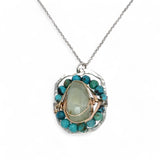 Prehnite Cameo Necklace 84055N