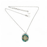 Prehnite Cameo Necklace 84055N