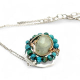 Prehnite Cameo Necklace 84055N