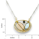 London Blue Smoky Quartz  Braid Necklace
