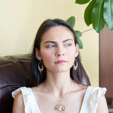 Champagne Pearl Hoop Earrings E83158