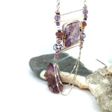 Lepidolite Ladder Necklace 82025N