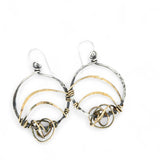 Mixed Metal Knot Earrings E59512