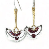 Garnet Fan Earrings E81023