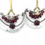 Garnet Fan Earrings E81023