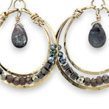 Gemstone Hoop Earrings E81189