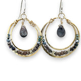 Gemstone Hoop Earrings E81189