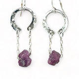 Raw Ruby Nugget Earrings E82043