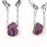 Raw Ruby Nugget Earrings E82043