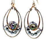 Silver Peacock Hoop Earrings E82516