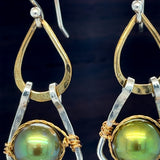 Olive Fresh Water Pearl Earrings E82577