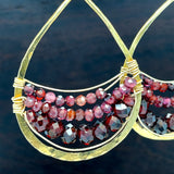 Garnet Gold Drop Earrings E82608